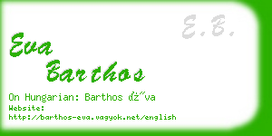 eva barthos business card